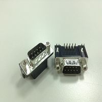 107 series Economy-Euro-Type with stamped Contacts D-subminiatur  Connector with Dip-Solder contact 90° R.A